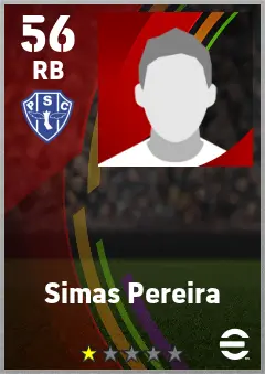 Simas Pereira eFootball 2026 player card — 56 OVR RB