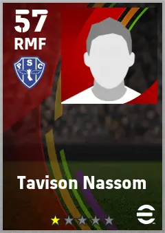 Tavison Nassom eFootball 2026 player card — 57 OVR RMF