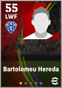 Bartolomeu Hereda eFootball 2026 player card — 55 OVR LWF