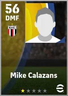 Mike Calazans eFootball 2026 player card — 56 OVR DMF
