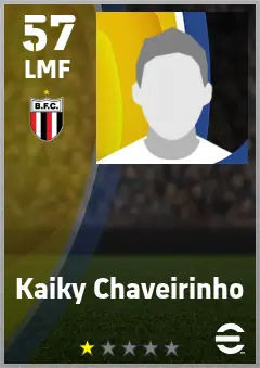 Kaiky Chaveirinho eFootball 2026 player card — 57 OVR LMF