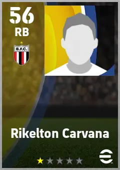 Rikelton Carvana eFootball 2026 player card — 56 OVR RB