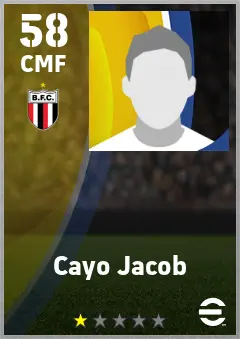 Cayo Jacob eFootball 2026 player card — 58 OVR CMF