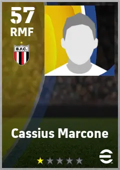Cassius Marcone eFootball 2026 player card — 57 OVR RMF