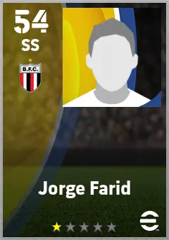 Jorge Farid eFootball 2026 player card — 54 OVR SS