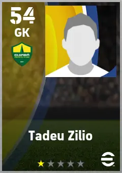 Tadeu Zilio eFootball 2026 player card — 54 OVR GK