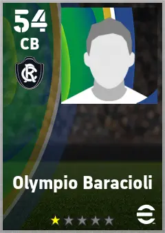 Olympio Baracioli eFootball 2026 player card — 54 OVR CB