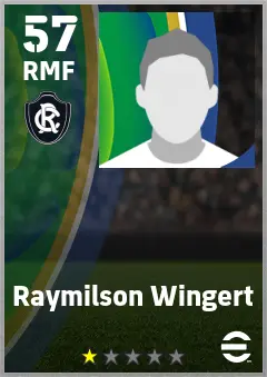 Raymilson Wingert eFootball 2026 player card — 57 OVR RMF