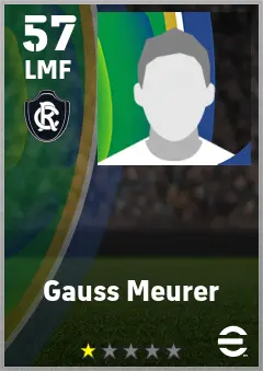 Gauss Meurer eFootball 2026 player card — 57 OVR LMF