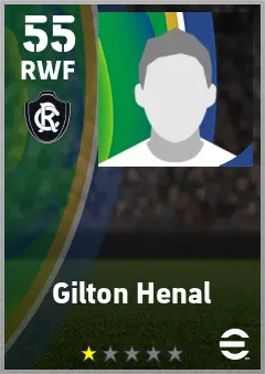 Gilton Henal eFootball 2026 player card — 55 OVR RWF