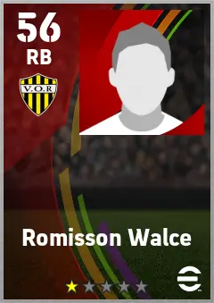 Romisson Walce eFootball 2026 player card — 56 OVR RB