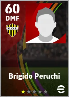 Brigido Peruchi eFootball 2026 player card — 60 OVR DMF