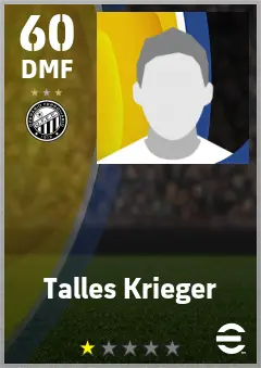 Talles Krieger eFootball 2026 player card — 60 OVR DMF
