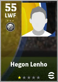Hegon Lenho eFootball 2026 player card — 55 OVR LWF