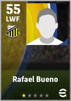 Rafael Bueno eFootball 2026 player card — 55 OVR LWF