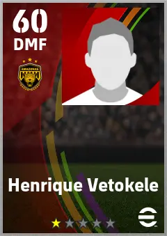 Henrique Vetokele eFootball 2026 player card — 60 OVR DMF