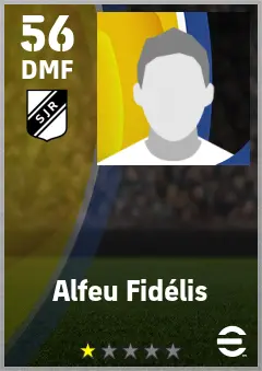 Alfeu Fidelis eFootball 2026 player card — 56 OVR DMF