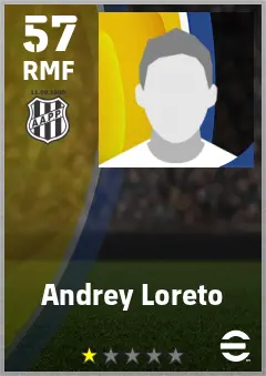 Andrey Loreto eFootball 2026 player card — 57 OVR RMF