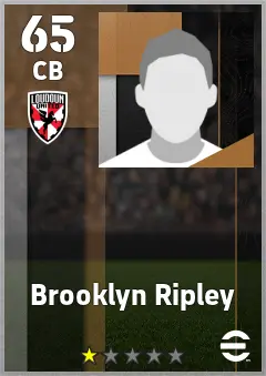 Brooklyn Ripley eFootball 2026 player card — 65 OVR CB