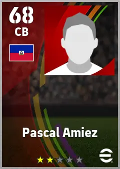 Pascal Amiez eFootball 2026 player card — 68 OVR CB