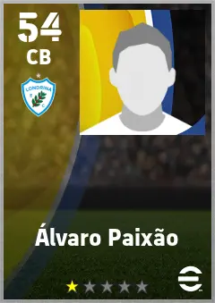Alvaro Paixao eFootball 2026 player card — 54 OVR CB