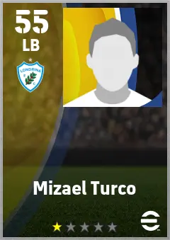 Mizael Turco eFootball 2026 player card — 55 OVR LB