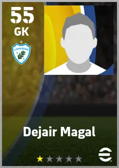Dejair Magal eFootball 2026 player card — 55 OVR GK