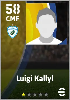 Luigi Kallyl eFootball 2026 player card — 58 OVR CMF