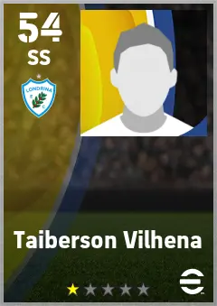 Taiberson Vilhena eFootball 2026 player card — 54 OVR SS