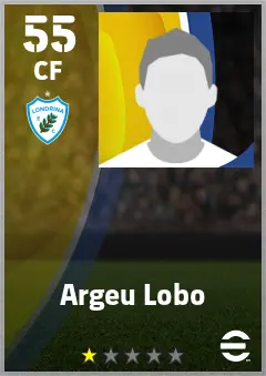 Argeu Lobo eFootball 2026 player card — 55 OVR CF