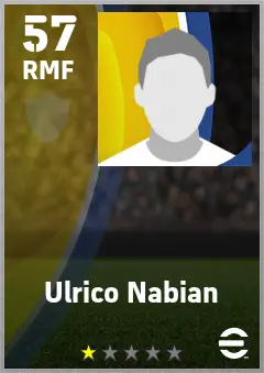 Ulrico Nabian eFootball 2026 player card — 57 OVR RMF