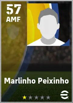 Marlinho Peixinho eFootball 2026 player card — 57 OVR AMF