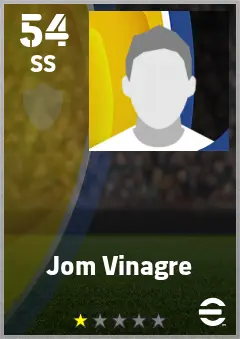 Jom Vinagre eFootball 2026 player card — 54 OVR SS