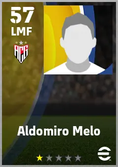 Aldomiro Melo eFootball 2026 player card — 57 OVR LMF