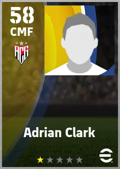 Adrian Clark eFootball 2026 player card — 58 OVR CMF