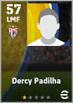Dercy Padilha eFootball 2026 player card — 57 OVR LMF