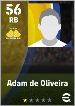 Adam de Oliveira eFootball 2026 player card — 56 OVR RB
