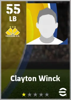 Clayton Winck eFootball 2026 player card — 55 OVR LB