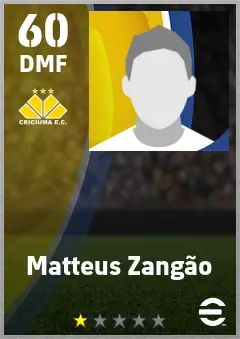 Matteus Zangao eFootball 2026 player card — 60 OVR DMF