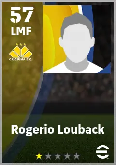 Rogerio Louback eFootball 2026 player card — 57 OVR LMF