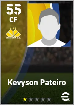 Kevyson Pateiro eFootball 2026 player card — 55 OVR CF