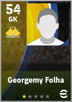 Georgemy Folha eFootball 2026 player card — 54 OVR GK