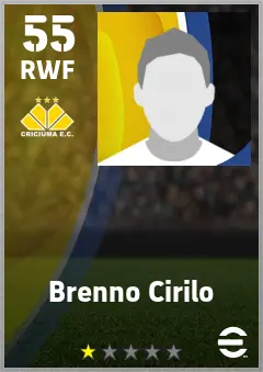 Brenno Cirilo eFootball 2026 player card — 55 OVR RWF