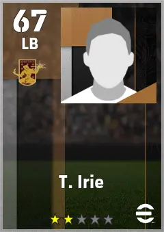 T. Irie eFootball 2026 player card — 67 OVR LB