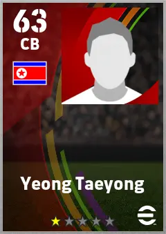 Yeong Taeyong eFootball 2026 player card — 63 OVR CB