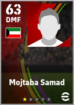 Mojtaba Samad eFootball 2026 player card — 63 OVR DMF