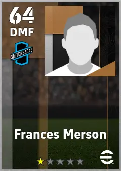 Frances Merson eFootball 2026 player card — 64 OVR DMF