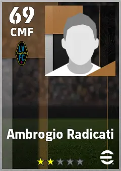 Ambrogio Radicati eFootball 2026 player card — 69 OVR CMF