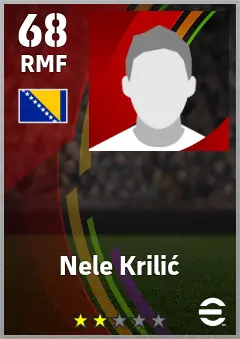 Nele Krilic eFootball 2026 player card — 68 OVR RMF