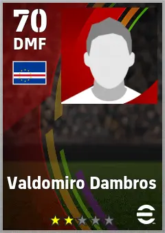 Valdomiro Dambros eFootball 2026 player card — 70 OVR DMF